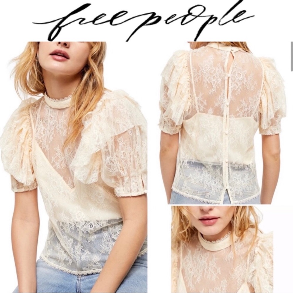 Free People eggnog blouse